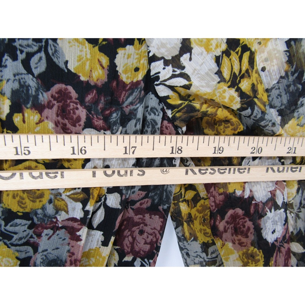 Abercrombie & Fitch Floral Midi Dress Large Boho High Low Cottage Whimsical Chic - Picture 12 of 15